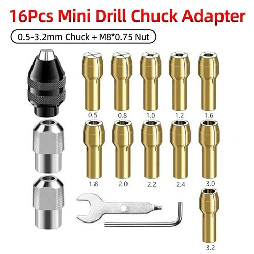 Drill chuck collet set for - chuck,