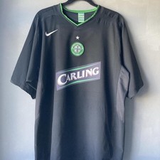 Nike Celtic 2005-2007 Third Kit Black Size XL Vintage