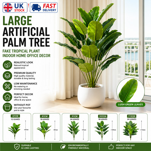 Large artificial palm tree - large,
