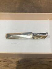 Vintage NIPPY CLIP Tie Clip CRICKET BAT GOLD & SILVER TONE Made In England