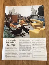 1969 double sided colour advert . europa furniture & moderna sorrento blankets