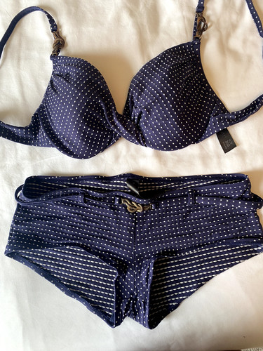 Debenhams navy white polka - white,