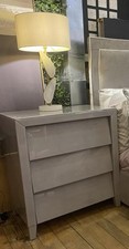 Luxury High Gloss Chest Drawers/Large Bed Side Cabinet Bedroom Furniture Greyish