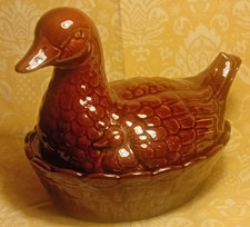 Vintage Pottery Duck & Baby