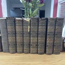 Harmsworths Universal Encyclopaedia 8 Volumes 2-9 Worn Condition c1920