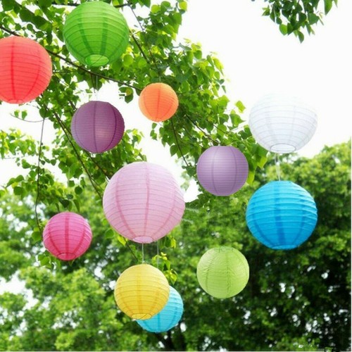 12xmix paper lantern lampshade - paper,