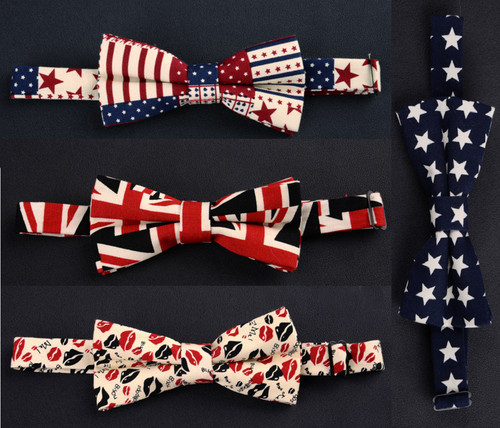 Pre tied cotton bow tie - cotton, union