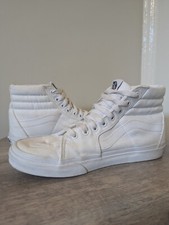 Vans SK8-Hi-Top Trainers Sneakers Shoes UK 7 VGC Triple White