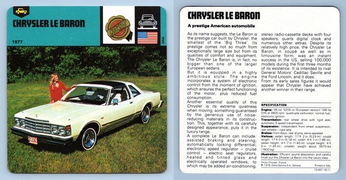 Chrysler baron 1977 gt - baron,