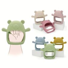 Cute Bear Silicone Baby Teething Mitten Glove - Teether Toy for Babies UK Stock
