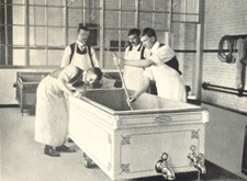 CHEDDAR CHEESE MAKING. Stirring the Curd in the Whey 1912 old antique print