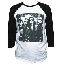 THE SISTERS OF MERCY New Wave Gothic Rock T-shirt 3/4 Sleeve Unisex S-XL