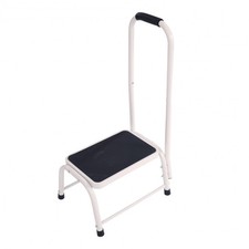 NEW! Single Caravan Step Stool Steel Non Slip Rubber Tread Safety with Handle