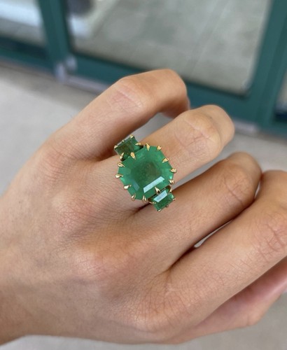 Carat emerald ring 14k - carat,