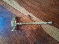 Antique Brass Gavel Or Hammer