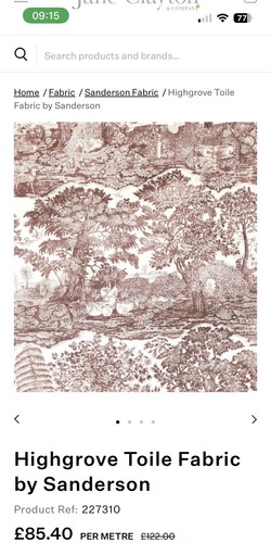 Sanderson highgrove fabric - sanderson,