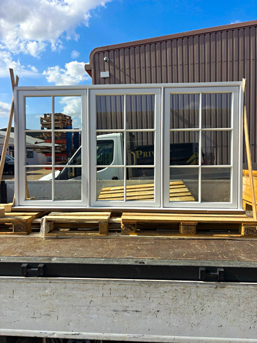 Timber casement window white - timber,