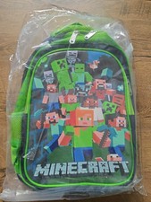 Minecraft green Rucksack Kids School Gamer Backpack Bag New great price