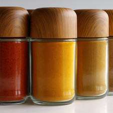 6 Pack of Glass Spice Jars-Air