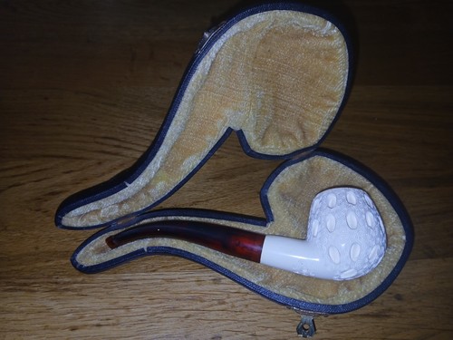 Meerschaum pipe with - pipe, case
