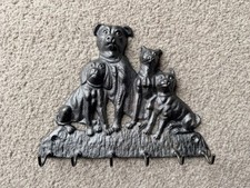 vintage Cast Iron Dog Wall Key