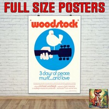 Woodstock 1970 Live Concert Tour Poster Similar To A1 - 36"x24"