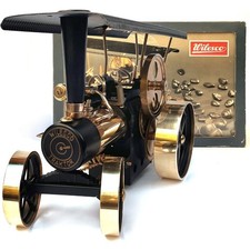A SCARCE WILESCO D40 BLACK /BRASS LIVE STEAM TRACTION ENGINE NEVER STEAMED BOXED