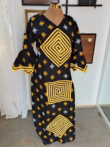 Ankara print long dress - long,