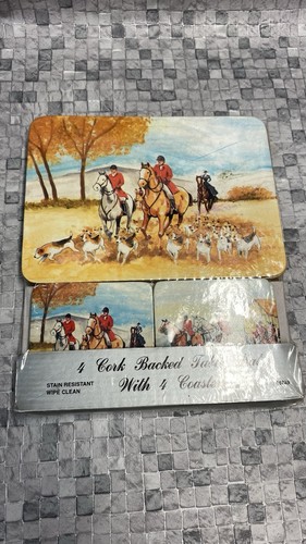 Vintage table mats and - table,