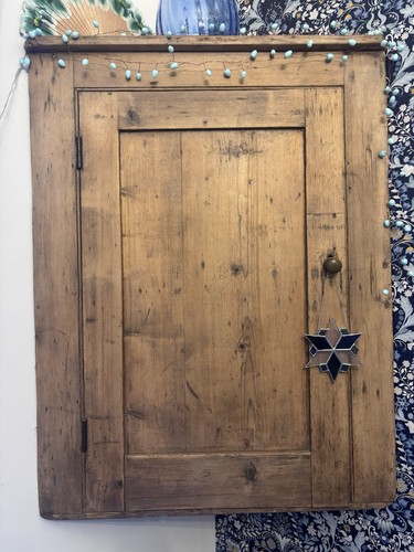 Antique pine corner cupboard