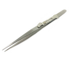 Watchmakers Tweezers Side Locking Mechanism Clamping Tweezers Small Part Tool