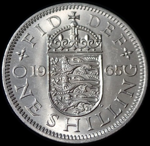 One shilling 1965 elizabeth - one,