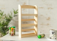 Wooden 3 Tier Spice Rack Kitchen Storage Spice Jars Herb Holder Organizer Home