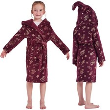 Girls Boys Harry Potter Dressing Gown Bathrobe Robe Fancy Dress World Book Day