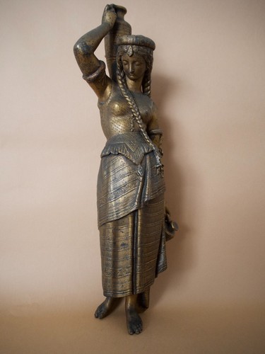 Bronze brass figure - bronze/brass, woman