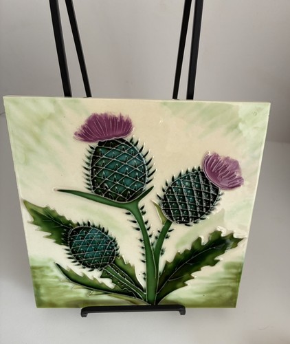 Scottish thistle wall tile art - thistle,
