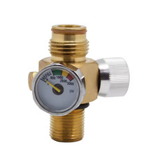 PCP Paintball CO2 Cylinder Tank Valve On/Off 3000PSI Gauge M18*1.5 | 5/8-18UNF