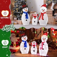 Set of 3 Pre-lit 2D Snowman