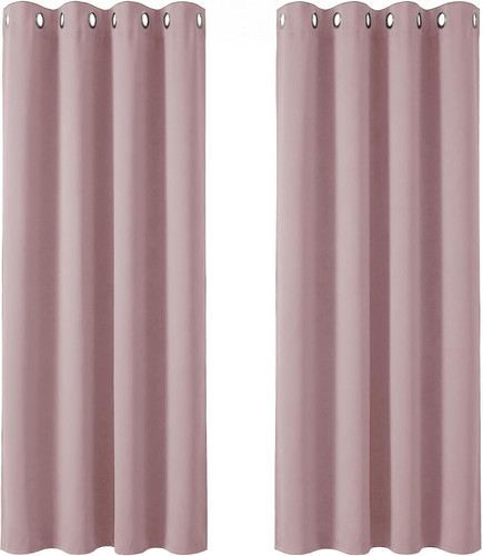 Pink curtains thermal - curtains,