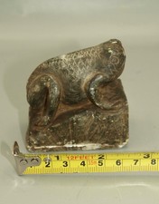 Inuit First Nations SIGNED      ANTIQUE / Vintage Soapstone Frog OR TOAD