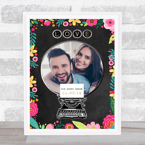 Typewriter floral pink - floral,