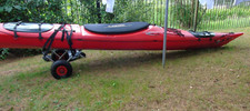 Prijon kayak sea large wheels boat red full kit  carbon oar  