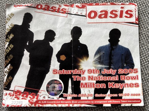 Oasis original ticket stub - original,