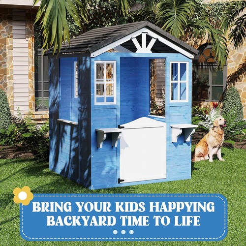 Wooden play house outdoor - house,
