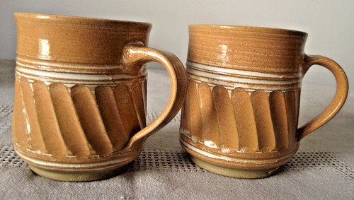 Two studio pottery mugs - studio, in