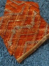 Net Dupatta with Gota lace