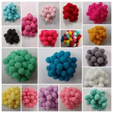 50pcs Single Pompoms 25mm