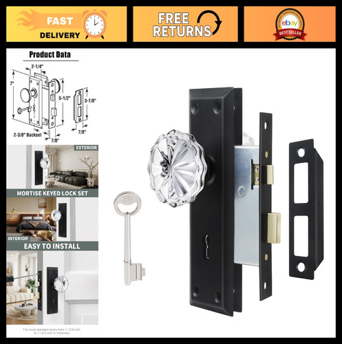 Vintage mortise lock set - mortise,