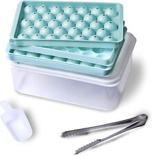 EcoNour Mini Ice Cube Tray with Lid and Bin | 66 Tiny Ice Makers, Small Round Ic