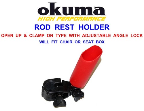 Okuma clamp red rod rest - okuma, on